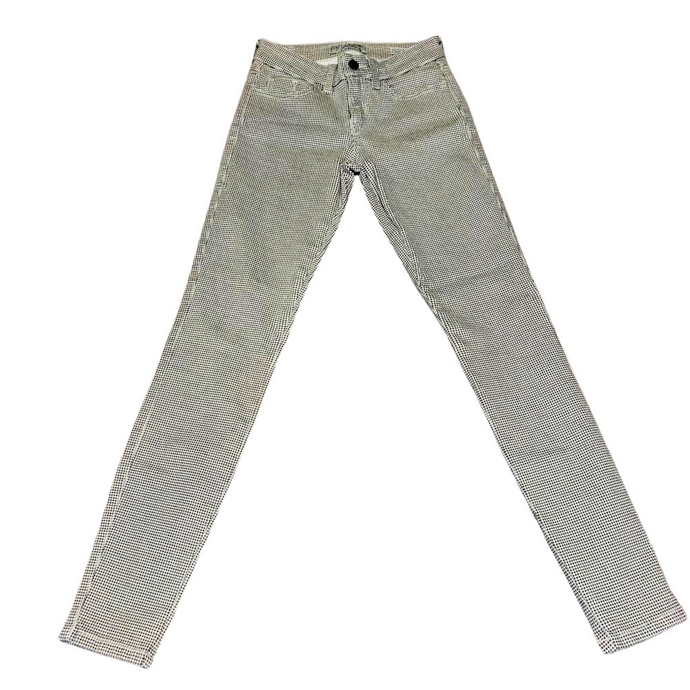 2009 Guess Jeans Brittney Legging Mid-rise Denim In Black & White  Sz 26 / 2